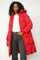 Nova Square Daunenmantel | Chinesisches Rot | Jacke von Mos Mosh