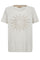 Loren O-SS Embroidery Tee | Ecru | T-Shirt von Mos Mosh