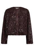 Sophie Sequin Balloon Jacket 30371 | Dark Brown | Jakke fra Co'couture – nedsat