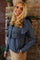 Heather Ls Tie Blouse | Navy Blue Stripe | Bluse fra Liberté