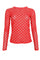 Annie Mesh Bluse | Rot Gepunktet | Bluse von Black Colour