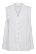 Esally Blouse 204376 | Brilliant White | Bluse fra Freequent – nedsat