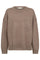Maja Slit O-Neck Knit 32219 | Latté | Strik fra Co'couture