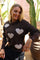 Fro Heart Pullover | Schokoladen-Elfenbein-Herz | Strickmode von Liberté