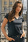 Arden Organic V-SS Tee | Schwarz | T-Shirt von Mos Mosh 