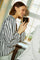 Noto Blouse 204913 | Star Off-White W. Black | Bluse fra Freequent