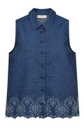 Linda Blouse 208198 | Dark Blue Denim | Bluse fra Freequent – nedsat