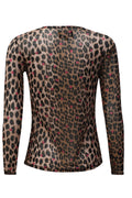 Mesh Ls Tshirt | Lux Leo Bordeaux Heart | Bluse fra Liberté – nedsat