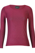 Mesh Ls Sparkle Tshirt | Bordeaux Diamond Dot | Bluse fra Liberté – nedsat