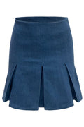 Asta Plisseerock | Blauer Denim | Shorts von Liberté – nedsat