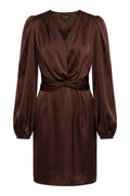 Tiki Ls Twist Dress | Dark Brown – nedsat