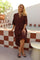 Karo Dress | Choco Brown | Kjole fra Liberté