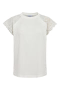 Milla Lace Tshirt | White | T-Shirt fra Liberté – nedsat