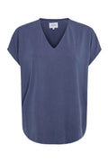 Nuni Vneck Tshirt | Denim Blue – nedsat