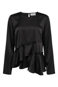 Fie Ls Frill Blouse | Black – nedsat