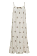 Luliana Dot Dress | Beige – nedsat