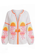 Juna Embroidered Blouse | White
