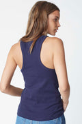 Sahara Stickerei Tank Top 33151 | Marineblau | T-Shirt von Co'couture