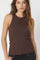 Sahara Embroidery Tank Top 33151 | Mocca | T-Shirt fra Co'couture