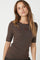 Granny Embroidery SS Tee 33166 | Mocca | T-Shirt fra Co'couture