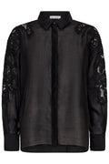 Kawa Embroidery Shirt 35988 | Black | Bluse fra Co'couture