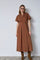 Elaracc Wrap Ss Dress | Suntan | Kjole fra Co'Couture