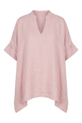 Fiorella Linen V-neck | Pink – nedsat