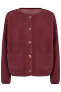 Ada Teddy Jacket | Mørkerød | Jakke fra French Laundry – nedsat