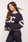 Row Coco Logo Knit | Navy | Strik fra Co'couture