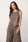 Veya Check Wrap Vest | Brown | Vest fra Co'couture