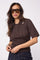 Lue SS Polo Knit | Dark Brown | Strik fra Co'couture