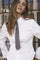 Nila Stripe Tie 39050 | Mid Grey | Slips fra Co'couture