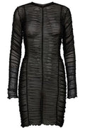 Mesh LS Wrinkle Dress | Schwarz | Kleid von Liberté  – nedsat