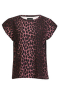 Alma U Tshirt | Bordeaux Lux Leo | TShirt fra Liberté – nedsat