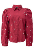 Flora Ls Bluse | Bordeaux-Blume | Bluse von Liberté – nedsat