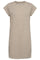 Ulla Stripe Tshirt Dress | Light Brown White Stripe | Kjole fra Liberté