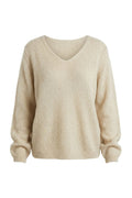 V-Pullover aus 30% Mohair 1912 V | Beige | Stricken von Lisen