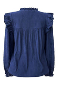Anni Ls Frill Blouse | Navy | Bluse fra Liberté – nedsat