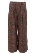 Abbie Wideleg Pant | Mocca Leo | Hose von Black Colour