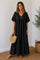 Pure Long Linen Dress | Black