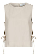 Svetlana Linen Top | Sand | Bluse fra Neo Noir