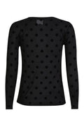 Mesh Ls Tshirt | Black Big Flock Dot | Bluse fra Liberté – nedsat