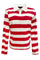 Polo Ls Shirt | Red White Stripe |  fra Liberté