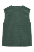 Teddy Waistcoat 207624 | Dark Forest | Vest fra Freequent – nedsat