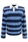 Polo Ls Shirt | Navy Blue Stripes |  fra Liberté