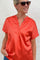 Indio Top | Solides Leo Orange | Top von French Laundry