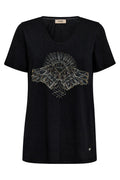 Nadine O-SS Deco Tee | Schwarz | T-Shirt von Mos Mosh – nedsat