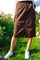 Fia Long Cargo Skirt | Dark Brown | Nederdel fra Liberté