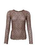 Cecily Lace Blouse 41288 | Coffee | Black Colour – nedsat