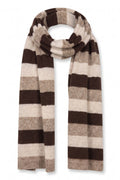Auri Striped Scarf | Coffee – nedsat